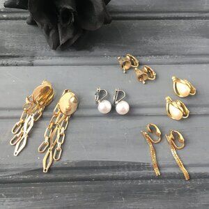 Vintage Clip-on Earrings Lot (Lot of 5)